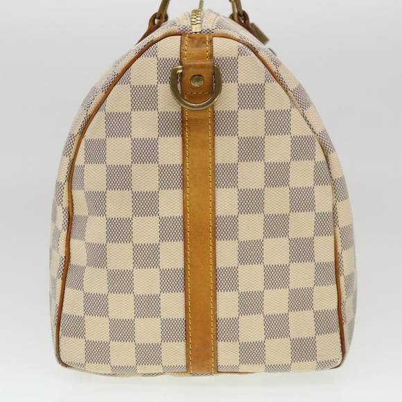 LOUIS VUITTON Damier Azur Speedy Bandouliere 35 Hand Bag N41002 LV Auth 39036 - Picture 4 of 16